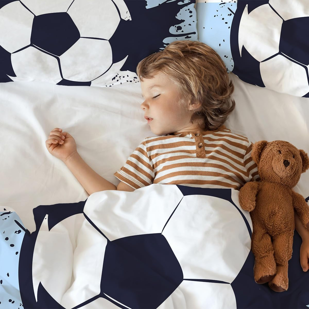 Biancheria letto per ragazzi, calcio, microfibra poliestere Biancheria letto - bambini Naty Shop