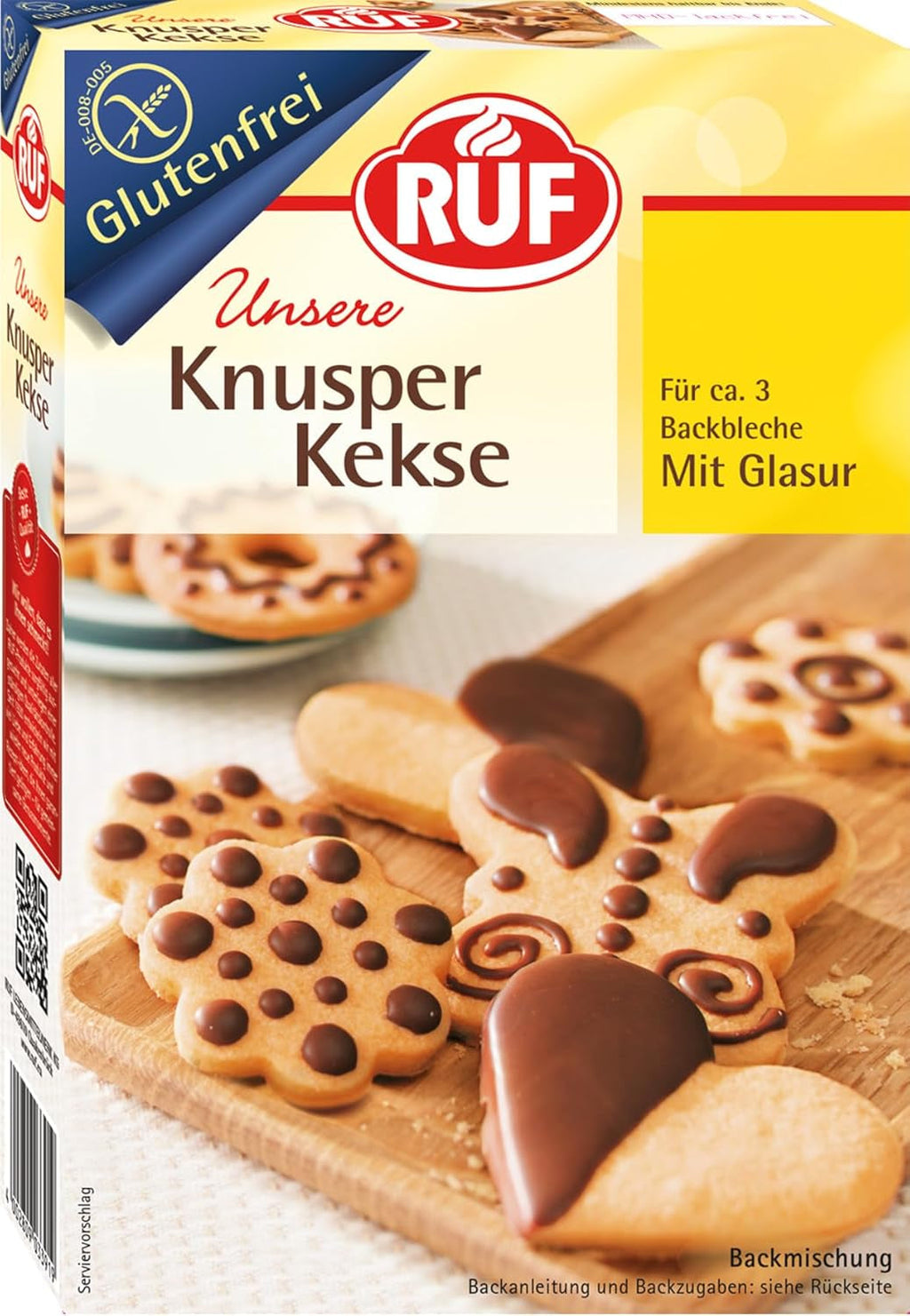 RUF Glutenfreie Muffins Schoko Mit Kakaoglasur, Backmischung Für Schokoladige American Style Muffins, Zöliakie Geeignet, Inkl. 12 Muffinförmchen Naty Shop 475 G (1Er Pack) Plätzchen