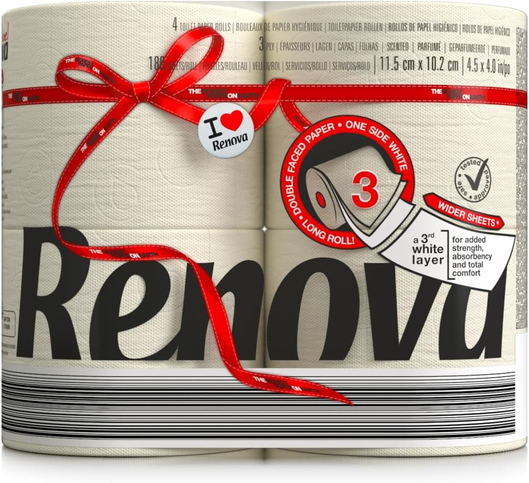 Hârtie igienică Renova, verde, 4 role