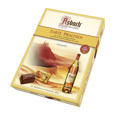 Praline delicate RCP Asbach in bottiglie crostate - 1 x 310 g - Cioccolato fondente con ripieno Asbach