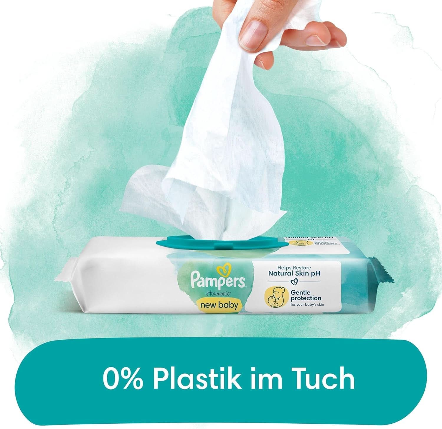 Pampers Harmonie New Baby Feuchttücher 24 Packungen Mit Jeweils 46 Feuchttüchern - 1104 Feuchttücher, Die Helfen, Den Natürlichen Ph-Wert Der Haut Wiederherzustellen Naty Shop