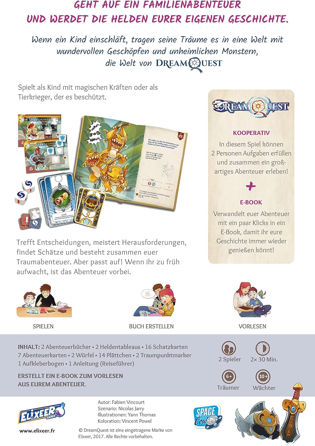 Space Cow, DreamQuest, Gioco per bambini, Storie, 2 giocatori, Età 6+, 30 Minuti, Tedesco