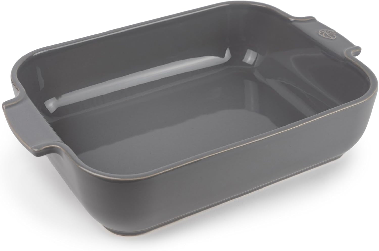 Peugeot Appolia Rechteckige Auflaufform Mit Griffen, Keramik, Schiefer / Grau, 7.2X31X21.7 Cm, Fassungsvermögen: Ca. 2 L, 60060 Stampi e teglie per dolci Naty Shop Hellgrau