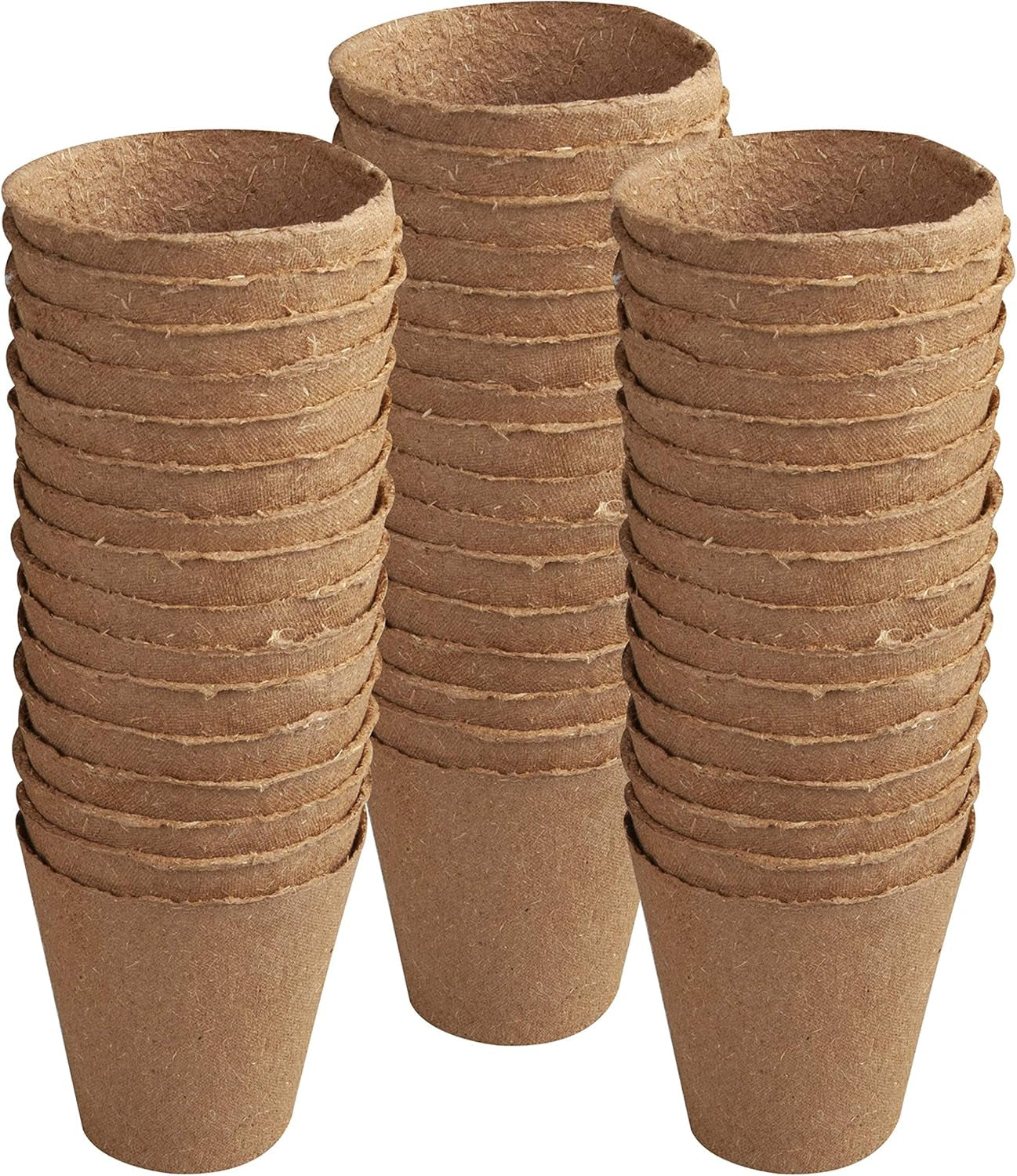 Ghivece pentru răsaduri Windhager, 48 bucăți, diametru 8 cm, maro, fără turbă, 04343