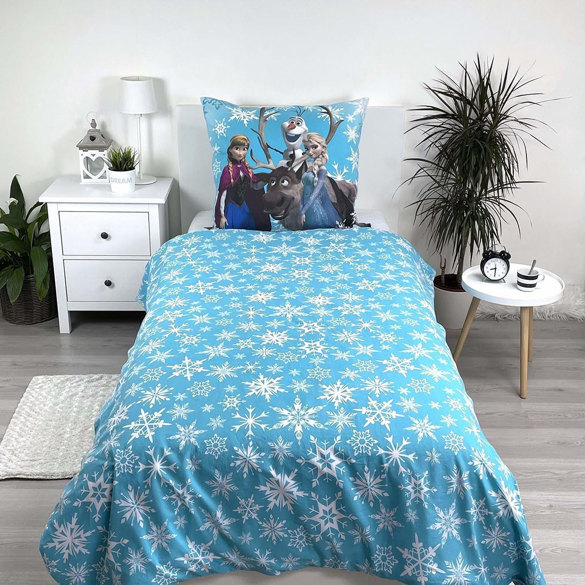 Disney Frozen Snowflakes, biancheria da letto per bambini, 100% cotone Biancheria da letto - bambini Naty Shop