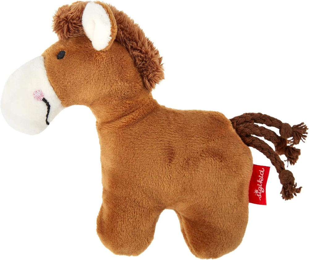 Sigikid 41169 Rattle rabbit Red Stars fete și băieți jucărie pentru copii recomandată de la naștere verde Jucarii Bebe Naty Shop Recomandat de la naștere Cal