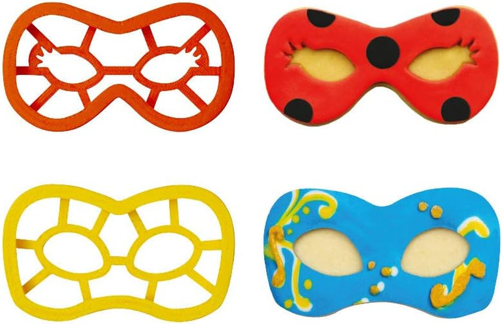 , 0255136 Karnevalmasken-Ausstechformen-Set, Das ideale Set zur Herstellung von Fondant- oder Gummidekorationen, Made in Italy, Design originale. 2 pezzi di imballaggio.
