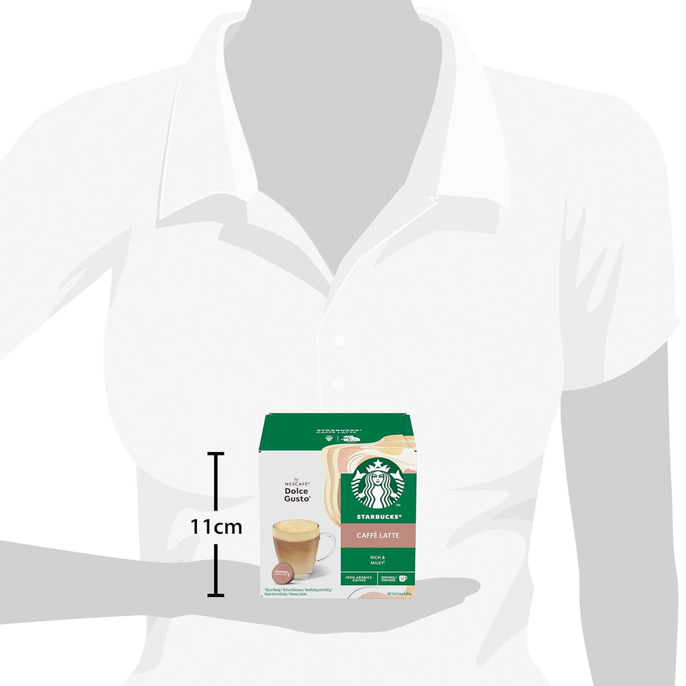 STARBUCKS Caffè Latte by Nescafé Dolce Gusto Kaffeekapseln 6 x 12 (72 Kapseln)