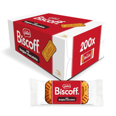 Loto Biscoff | Biscotti Caramellati Con Glassa Al Cioccolato | 200 biscotti confezionati singolarmente | Solo ingredienti naturali | Nessun colorante o aroma artificiale | 200x1| 1,47 chilogrammi