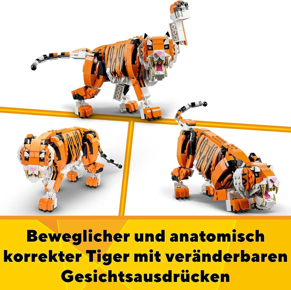 LEGO 31129 Creator Majestic Tigre, Panda o Pesce Set di personaggi di animali 3 in 1 Giocattolo per bambini Ragazzi e ragazze Set di giocattoli da costruzione per animali Trova il negozio LEGO