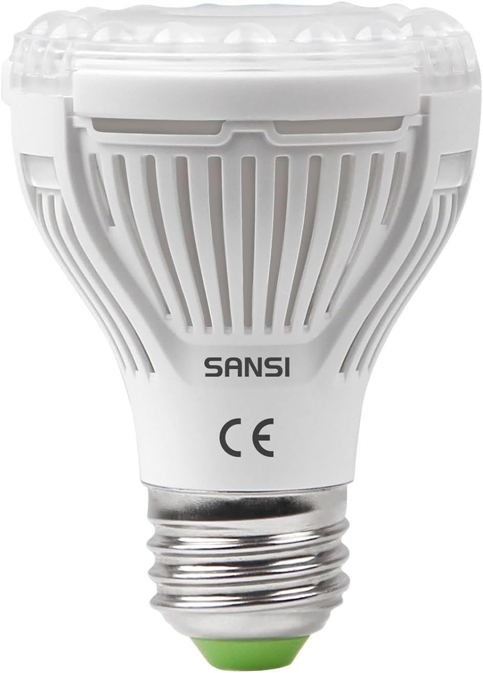 SANSI 36W Spettro completo E27 Pianta da interno LED Coltiva la luce Alta PPFD Lampade per coltivazione per serra Giardino Fiore Verdura idroponica Dimensioni Ø11,5 * 13,3 cm