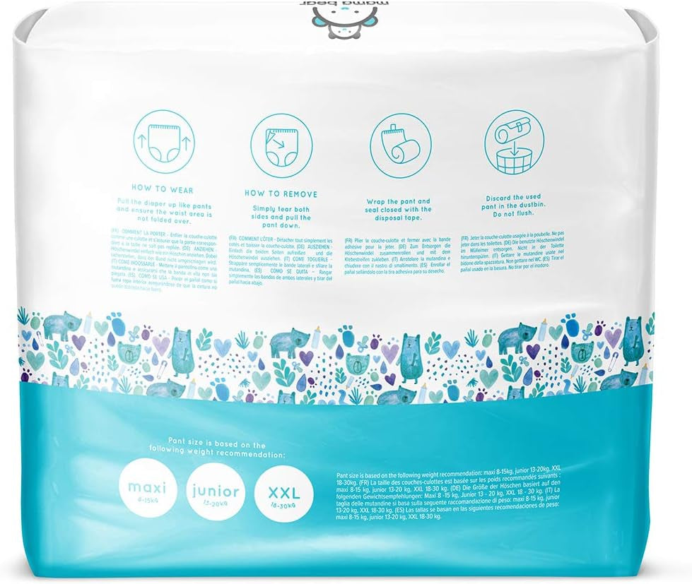 Marchio Amazon: Mama Bear Pannolini Pull-Up XXL, taglia 6 (18-30 kg), 72 pezzi (2 confezioni da 36)