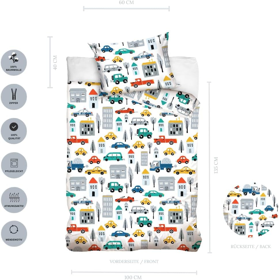 Biancheria da letto per ragazzi, motivi vari, 100% cotone Biancheria da letto - bambini Naty Shop