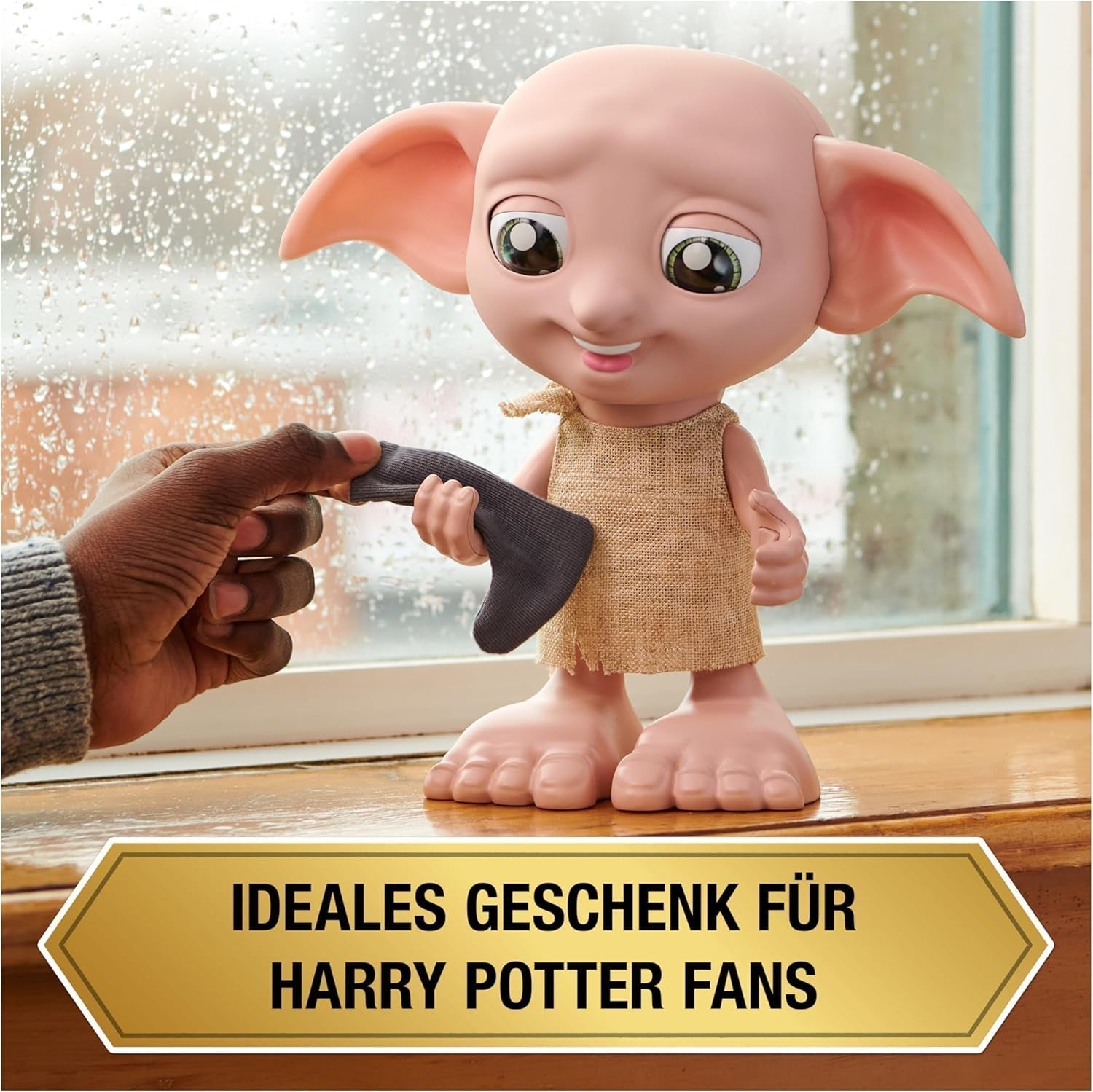 Wizarding World Harry Potter - Bambola interattiva Dobby House Elf con oltre 30 suoni, frasi e movimenti, tedesco-italiano, giocattolo per 6 anni, Fan Article Dolls Naty Shop