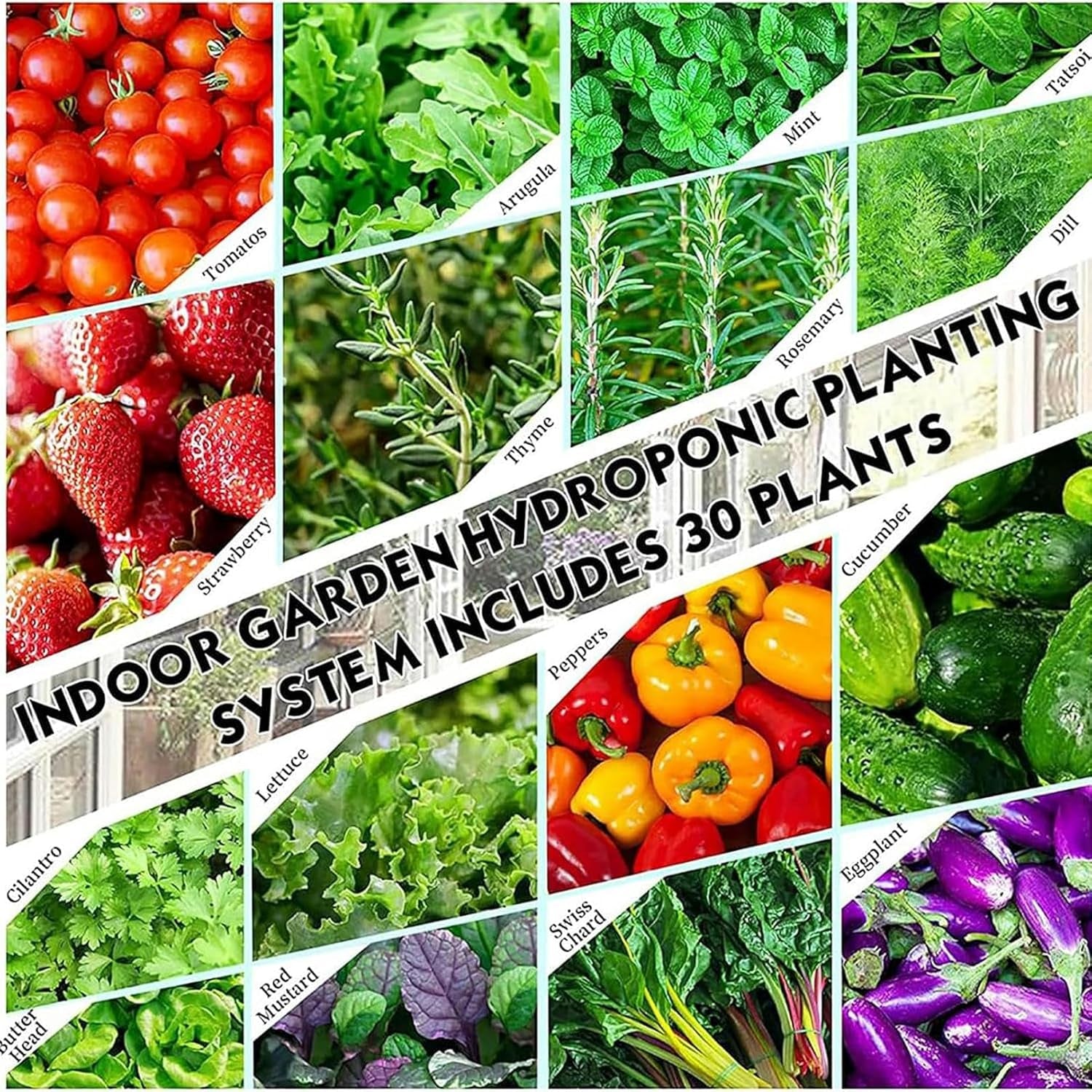 Torre idroponica da 30 capsule, sistema di coltivazione idroponica, kit di coltivazione aeroponica per erbe, frutta e verdura con pompa di umidificazione, adattatore, vaso in rete, timer per erbe, frutta e verdura