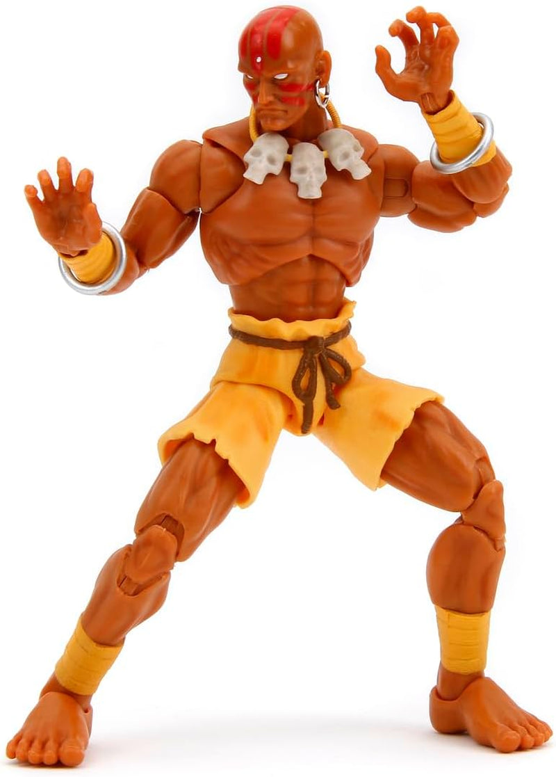 Jada Toys Street Fighter Figure Guile (15 Cm) - Personaj mobil de colecție și de acțiune din Street Fighter 2: The Final Challengers, cu cap, mâini și accesorii alternative, vârsta 13+ Action figures Naty Shop Dhalsim