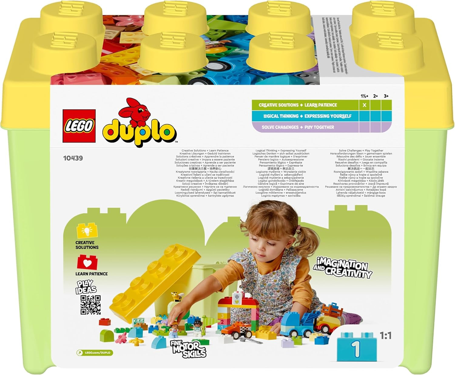 LEGO DUPLO Classic Brick Box Auto e camion, set da gioco con veicoli per bambini da 1,5 anni, giocattolo didattico creativo, set di auto giocattolo e auto da corsa 10439 Set di costruzione Besuche den LEGO-Store