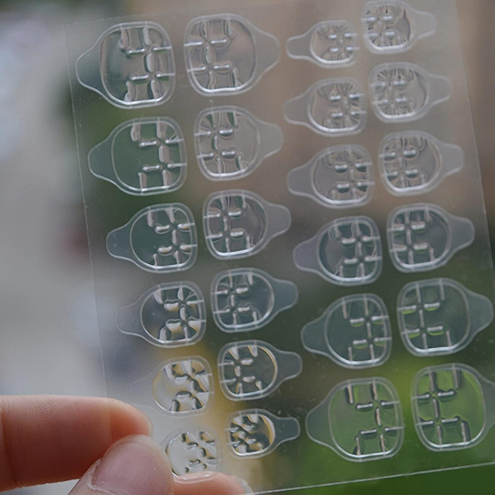 360 buc benzi autoadezive transparente pentru unghii, lipici pentru unghii, benzi autoadezive față-verso, decorare manichiură DIY transparentă