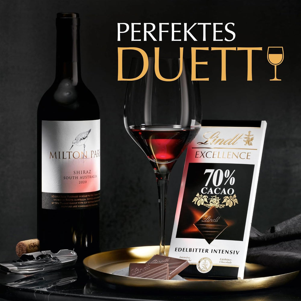 Cioccolata Lindt | Bar ECCELLENZA 70% | 100 g| Cioccolato fondente intenso e corposo | Tavoletta di cioccolato vegana