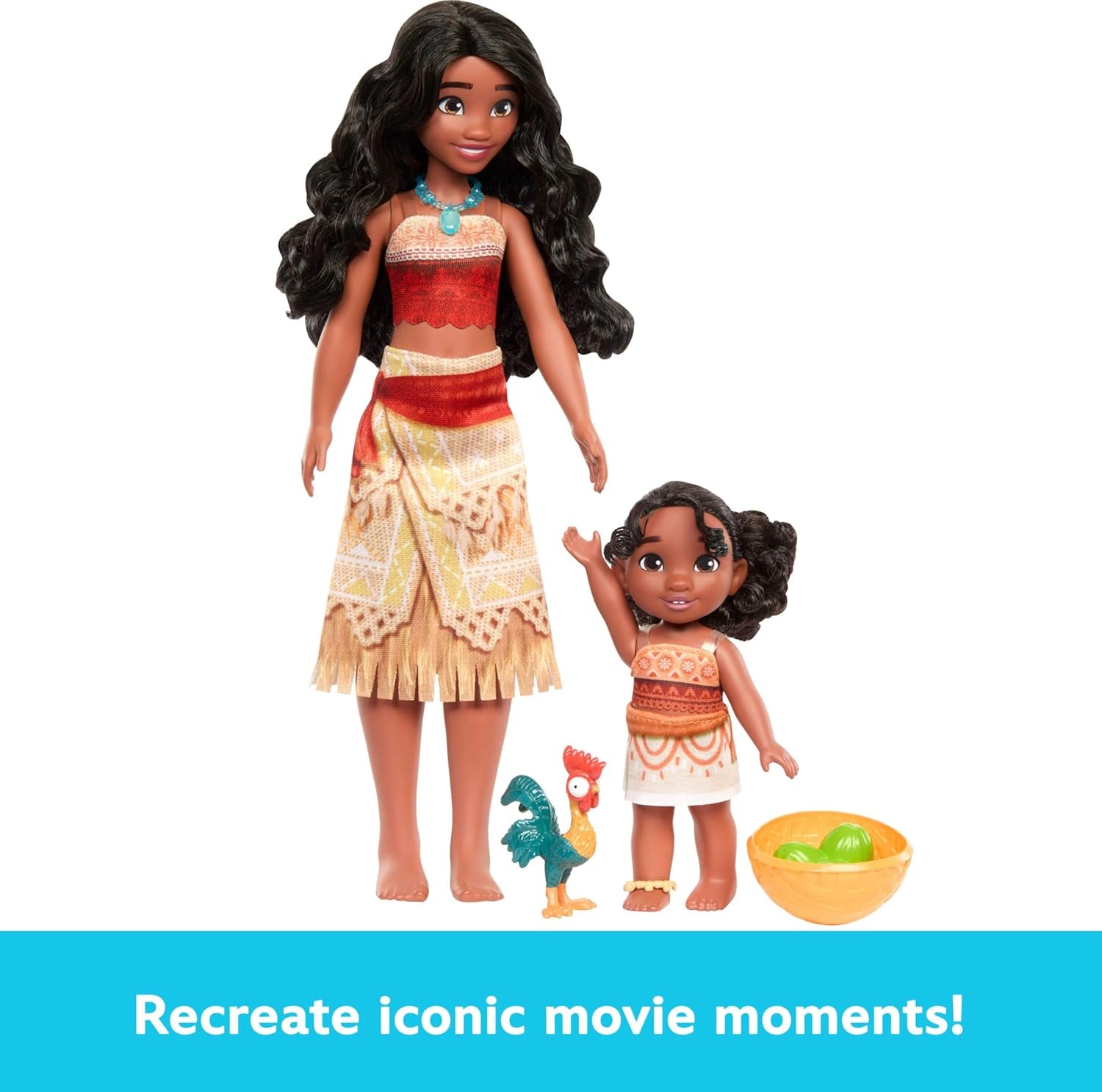 Mattel Disney Moana JBT41 Păpușă la modă Simea cu accesoriu pentru gleznă, 5 articulații articulate și ținută detașabilă, jucărie inspirată din film, JBT41