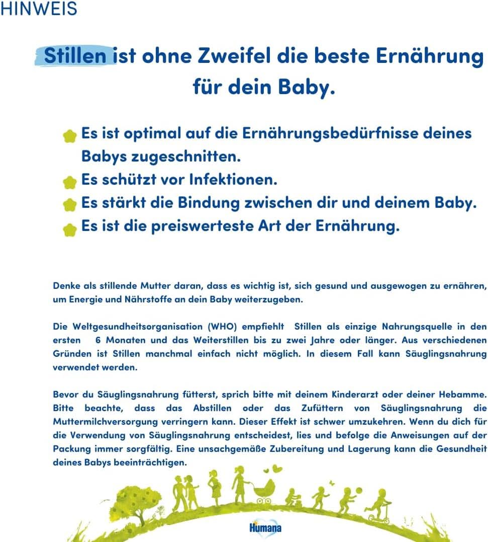 Humana PROBALANCE 2 latte di proseguimento, dopo il 6° mese, 750 grammi Mamma e Bambino Naty Shop