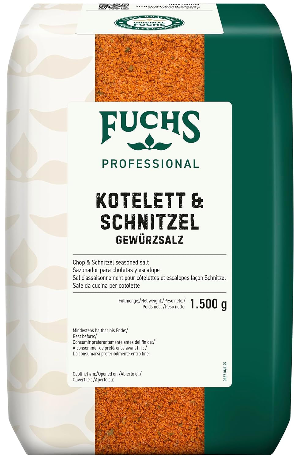 - Kotelett und Schnitzel Gewürzsalz | Grill-Würzmischung für Kurzgebratenes | Qualità professionale per grossi verbi | Sacco riciclabile da 1,5 kg
