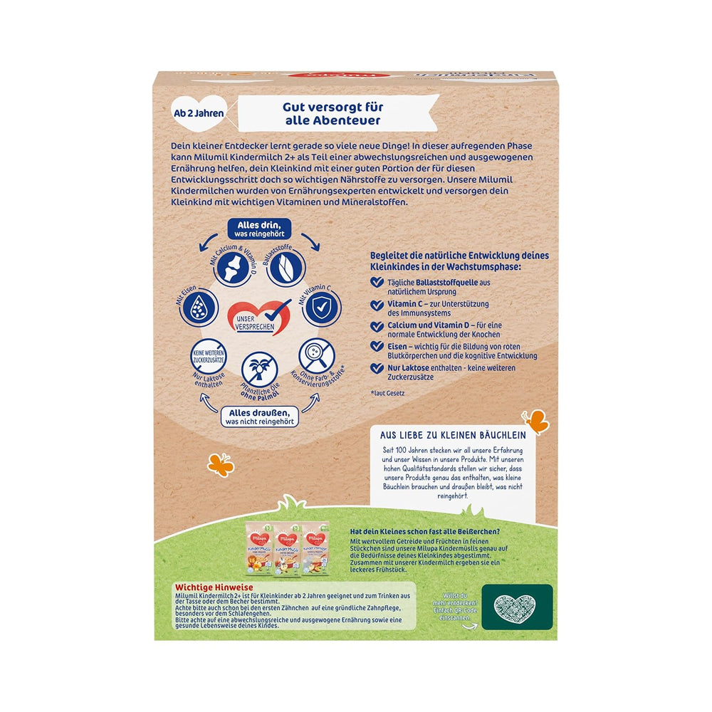 Milupa Milumil Latte di crescita 2+ - Da 1 anno - Per bambini piccoli in fase di crescita - 5 x 550 g