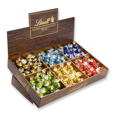Presentazione Top Cioccolato Lindor | 1718 g e tavolette di cioccolato con marzapane | 25 barrette x 50g in espositore da banco | 1250 g| Puro marzapane ricoperto di cioccolato fondente | Barrette di cioccolato