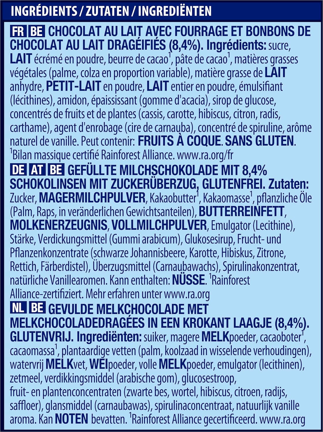 NESTLÉ SMARTIES Easter Friends, figurine a tema pasquale, realizzate in finissimo cioccolato al latte con ripieno cremoso e mini lenticchie colorate con cioccolato SMARTIES, 1 confezione (1 x 65g)