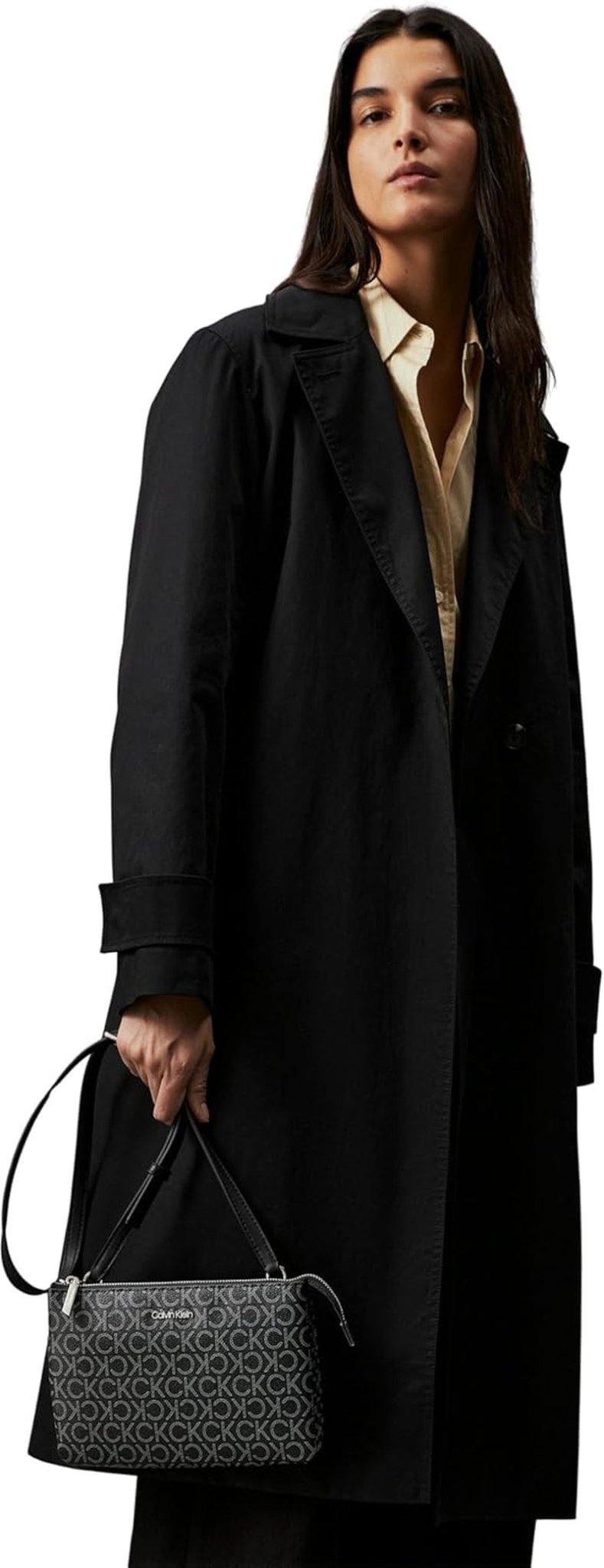 Calvin Klein geantă de umăr pentru femei Ck Must Klein, negru (Black Mono), mărime naturală Genti Femei Naty Shop