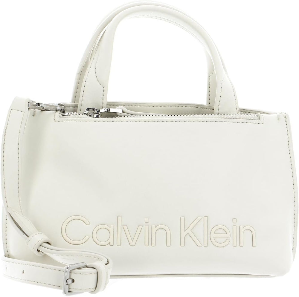 Calvin Klein Ladies Ck Set Mini Tote K60k610167 Tote Bag Genti Femei Naty Shop Alb (Ecru închis)