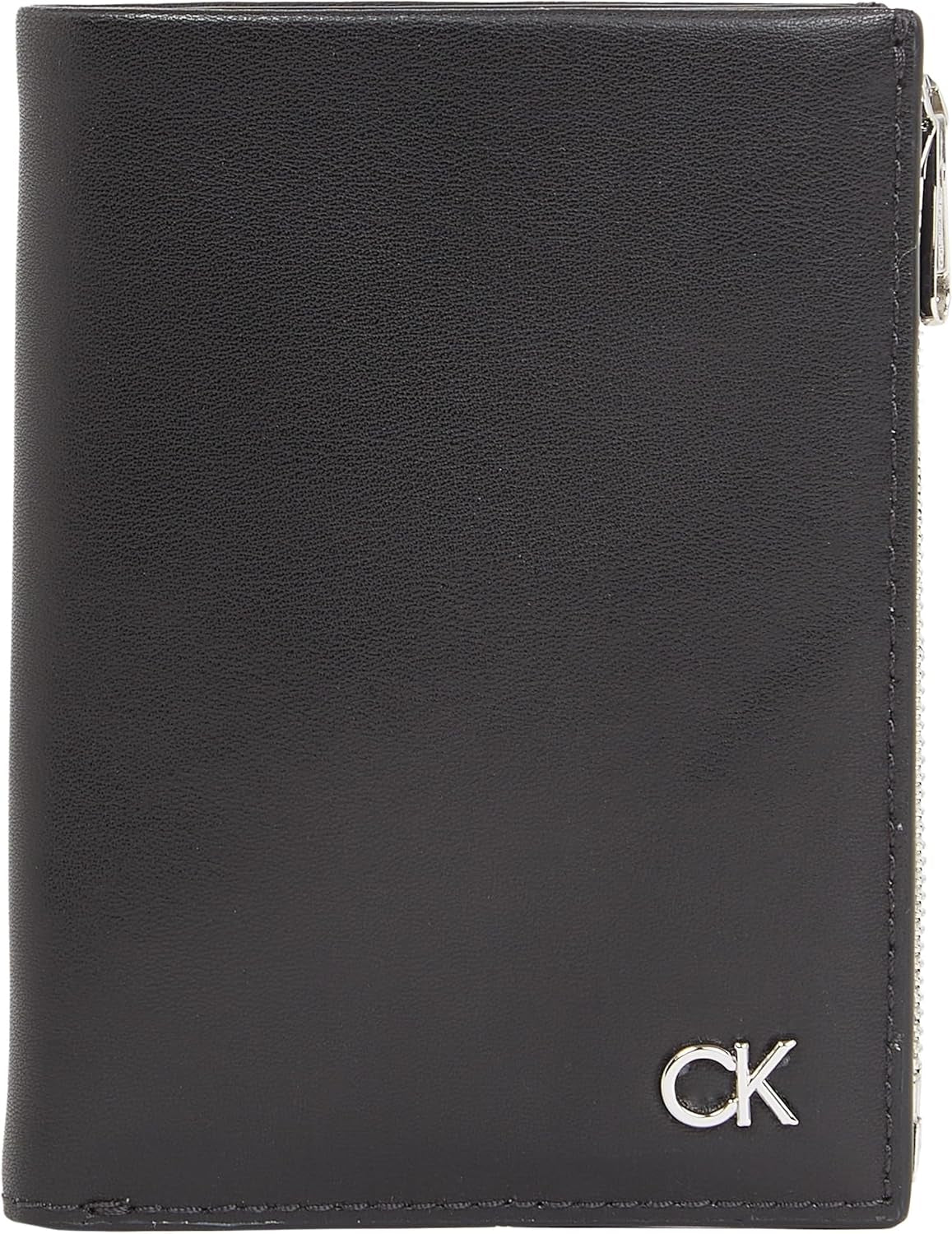 Calvin Klein METAL CK TRIFOLD 6CC W/DETACH C Portofel pentru bărbați, Black (Ck Black), OS Portofel Barbati Naty Shop Titlu implicit