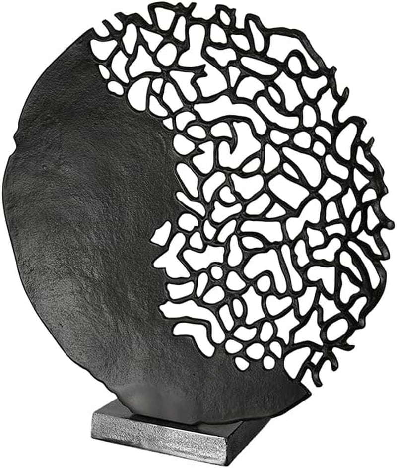 Casablanca design modern GILDE sculptura Osaka negru H: 44 cm W: 41 cm D: 10cm 43491 Statuete si sculpturi Naty Shop
