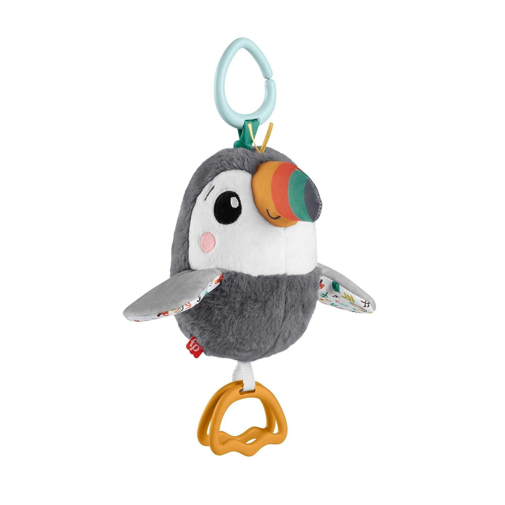 FISHER-PRICE Flap & Go Toucan - Jucărie de pluș pentru cărucior, promovează abilitățile motorii fine și senzoriale, pentru nou-născuți de la naștere, HNX66 Jucarii Bebe Naty Shop Titlu implicit