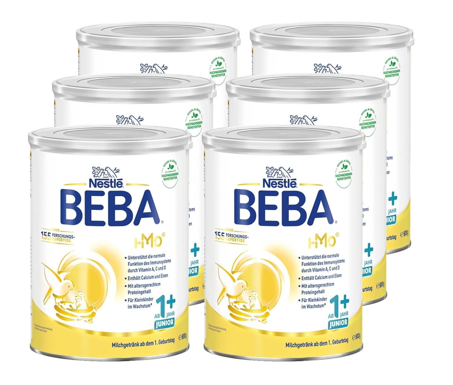 Nestlé BEBA JUNIOR 1, latte formulato da 1 anno Mamma e Bambino Naty Shop 6 x 800 grammi