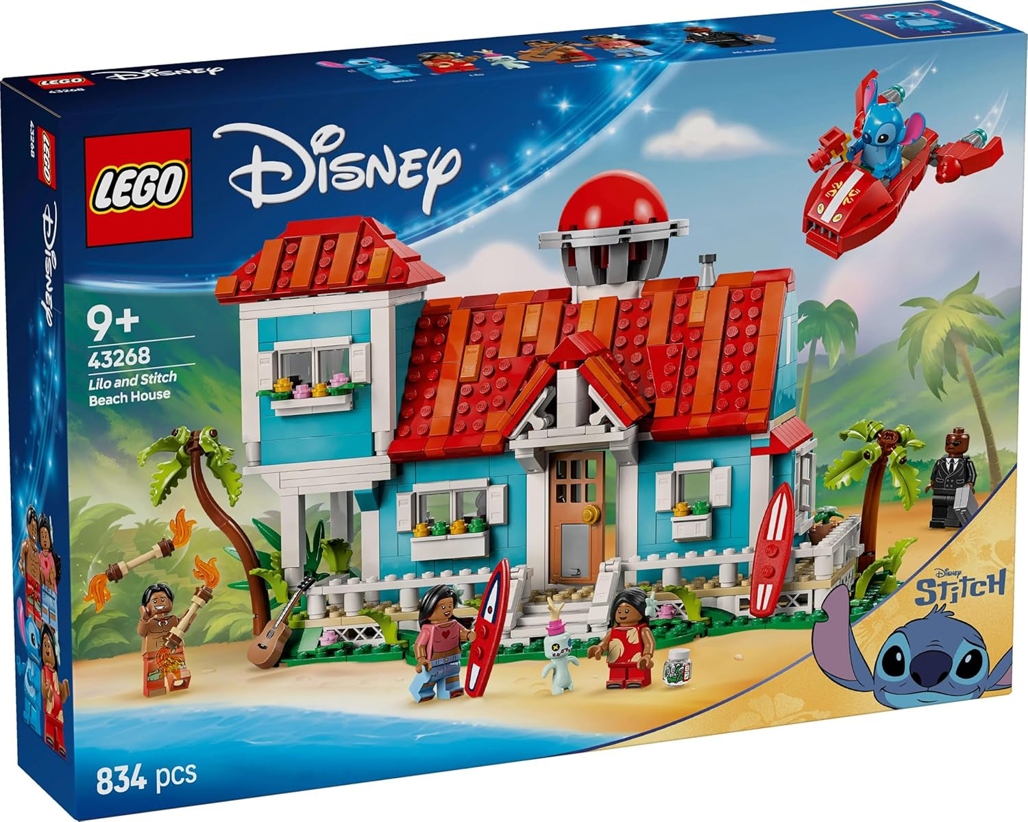 LEGO® Disney Beach House di "Lilo e Stitch" - Giocattolo costruibile con 6 stanze, osservatorio, astronave e 5 minifigure - regalo di compleanno per ragazze e ragazzi 9+ e fan 43268 Besuche den LEGO-Store set di costruzione