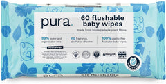 Salviette usa e getta ecologiche per la pelle sensibile del bambino 70 salviette (1 confezione) 99% acqua 100% senza plastica per pelle sensibile incline all'eczema Neonato biodegradabile Vegan