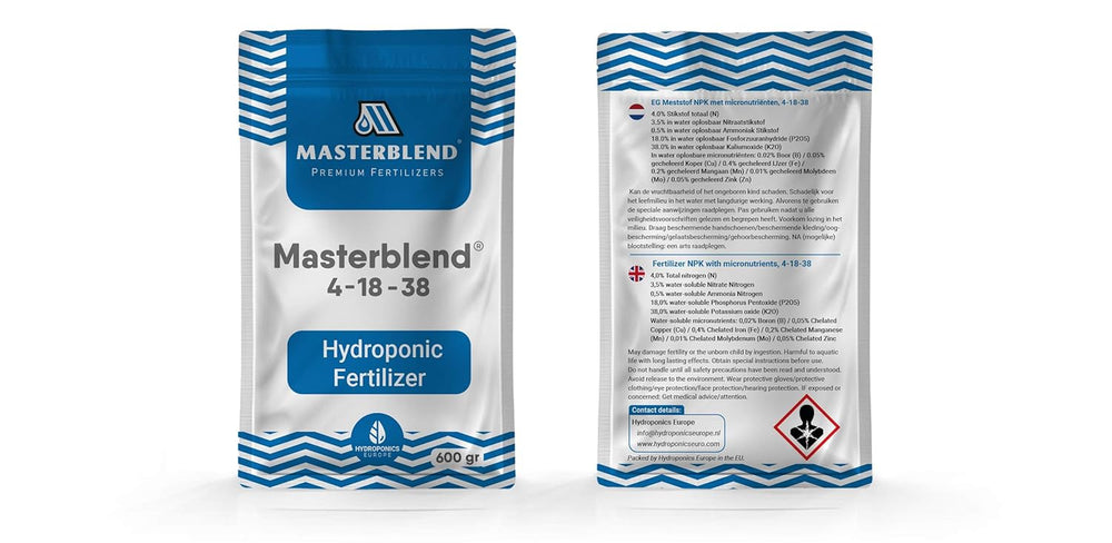 4-18-38 Kit completo di fertilizzante idroponico | Sistema nutritivo idroponico | Consegna dall'UE | 0,75-4,0 kg (1,5)