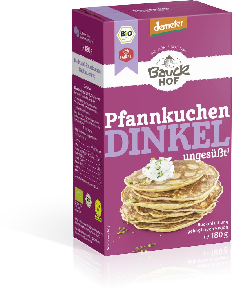 Dinkel-Pfannenkuchen, 180 G Miscela per cuocere e cuocere Naty Shop 3,24 Kg (Confezione 1Er)