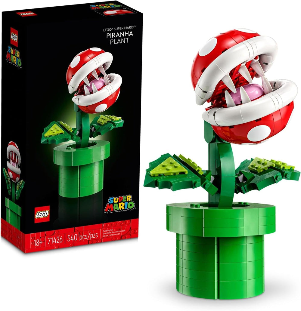 Lego 71426 Super Mario Piranha-Pflanze Set, bewegliche Figur mit Pfeife und 2 Münzelementen, Modellbausatz für Erwachsene zum Bauen, Schlafzimmer-Deko, Geschenk für Männer, Frauen und Jugendliche
