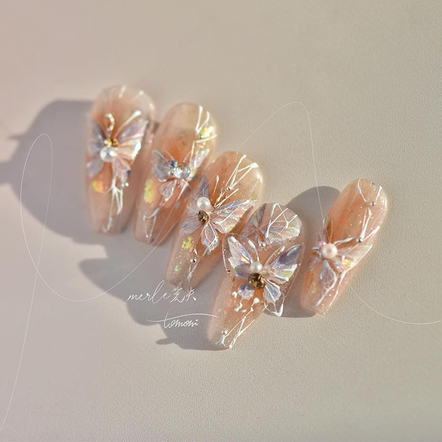 JMEOWIO 3D Nagelsticker Schmetterling Nail Art Sticker Selbstklebend Nagelaufkleber 5D Stereoskopisch Dekoration Nageldesign Zubehör 1 Blatt