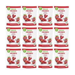 Patatine di frutta biologica "100% Fragola" Patatine di frutta alla fragola liofilizzata (12 x 12 g) e nuove frittelle croccanti di mais e carote biologiche, snack biologico, da 1 anno, (9 x 30 g) 270 g