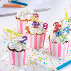 Günthart, 8 figurine de zahăr pentru începutul școlii și litere, 115 grame Sprinkles Naty Shop
