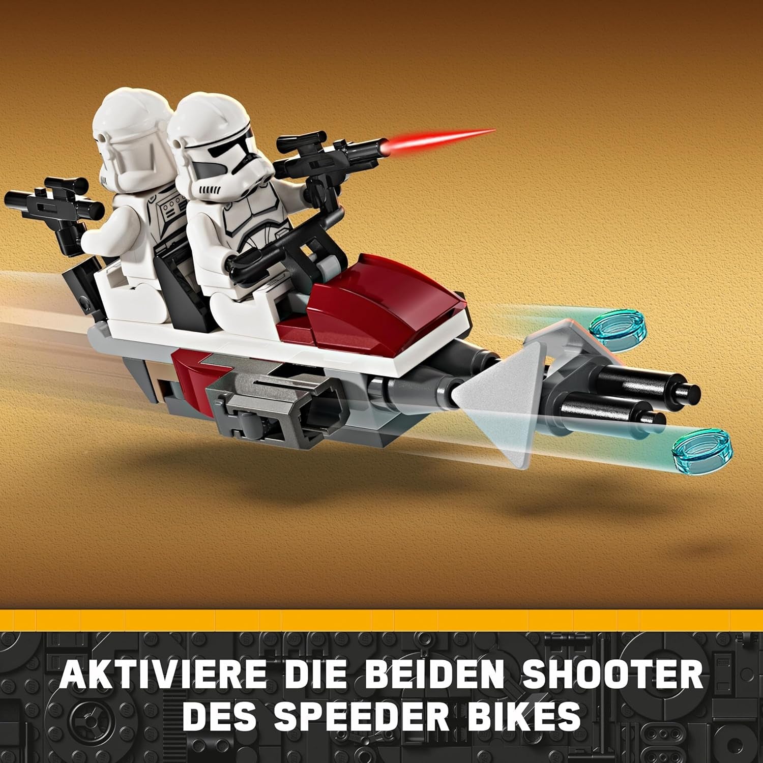 LEGO Star Wars 75372 Battle Pack Clone Trooper e Droide da battaglia, incl. 4 minifigure, 5 droidi e motocicletta speeder con shooter - Giocattolo di costruzione per ragazzi e ragazze dai 7 anni in su Set di costruzione Besuche den LEGO-Store