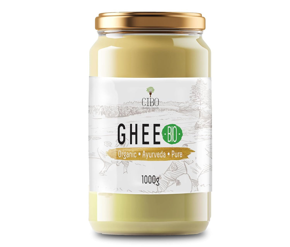 Cibo Bio Ghee 500g – Milk aus Parma und Reggio Emilia – Hergestellt in Italien – Weidekühe – Rauchpunkt 250°C – Aus Centrifugensahne