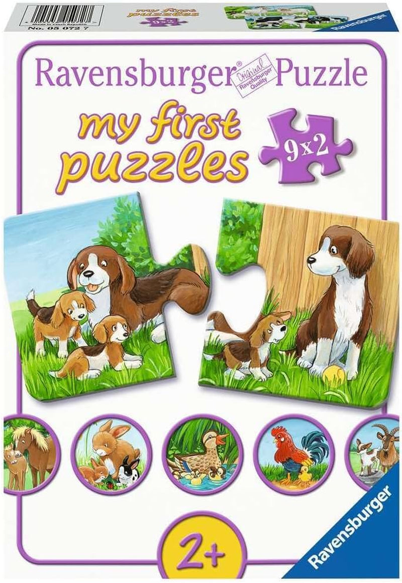 Ravensburger Puzzle pentru copii - 05072 Familii de animale la fermă - Primul meu puzzle cu 9X2 piese - Puzzle pentru copii de la 2 ani Puzzle Naty Shop Titlu implicit