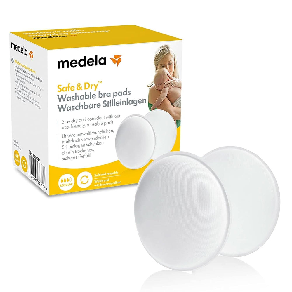 Medela Waschbare Stilleinlagen, 4 Stück Accessori Alimentazione e Allattamento Bebe Naty Shop