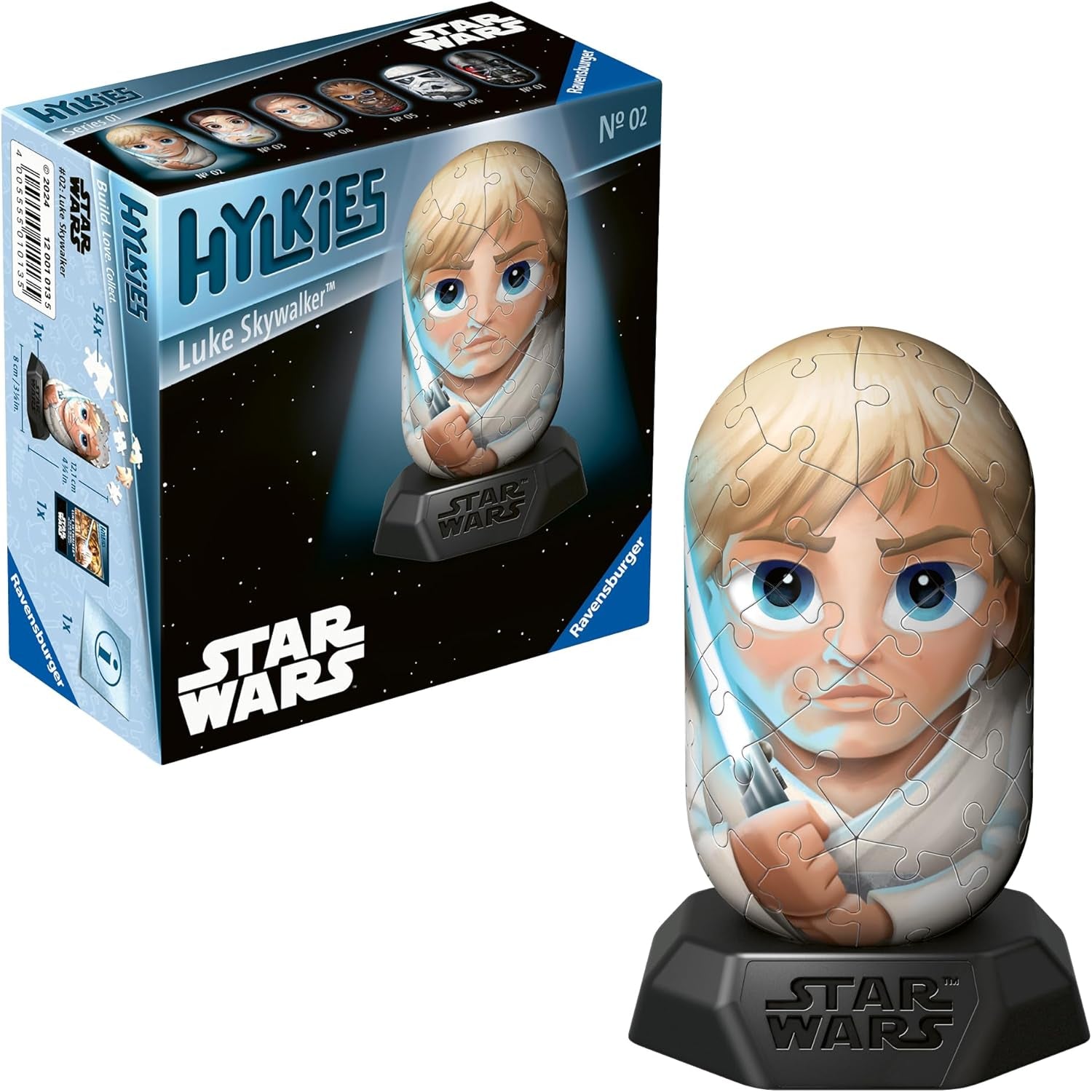 Ravensburger Hylkies: Figurine de colecție Star Wars de asamblat singur - Figura #03 - Prințesa Leia - Construiește, îndrăgostește-te, colecționează - Mini figurine pentru fanii Star Wars Action figures Naty Shop Luke Skywalker
