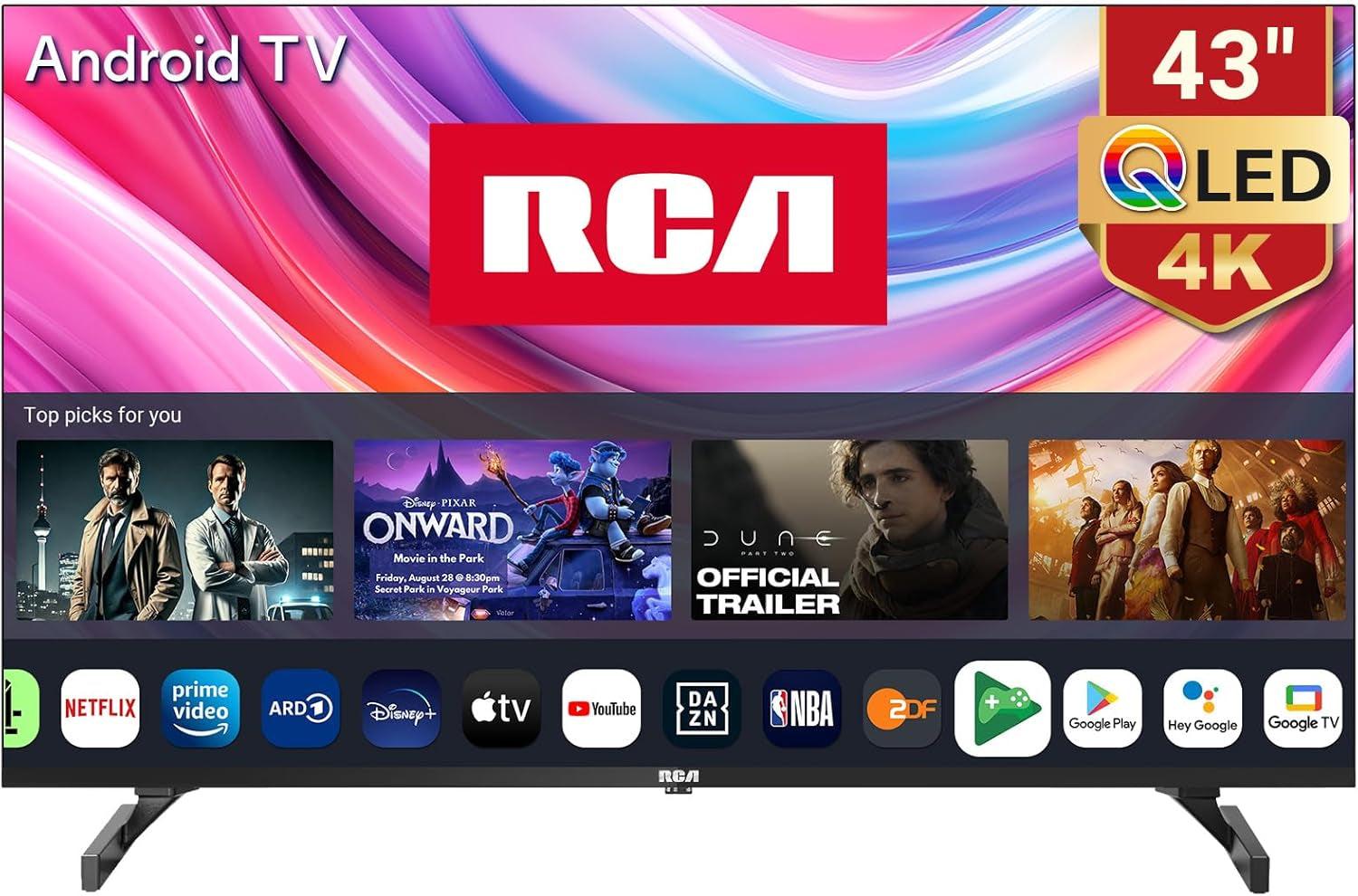 Televizor inteligent RCA VRS32HQ1, televizor LED HD de 32 inch (80 cm), cu WLAN, tuner triplu (DVB-T/T2, DVB-C, DVB-S/S2), App Store, HDMI, USB, CI/CI+, Netflix, YouTube și multe altele [RVSmart 2024]