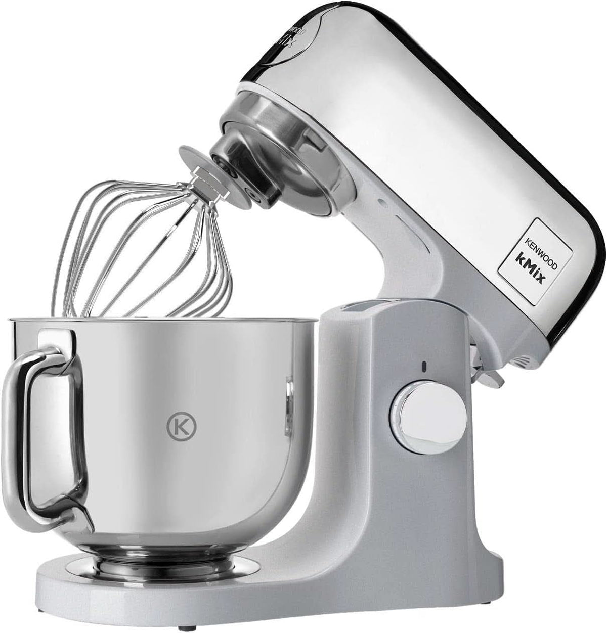 Kenwood Kmix Editions KMX760CH Küchenmaschine, 5 L Edelstahl Schüssel, Safe-Use-Sicherheitssystem, Metallgehäuse, 1000 Watt, Inkl. Set pasticceria 3-Teiligem und Spritzschutz, Chrom Mother and Child Naty Shop